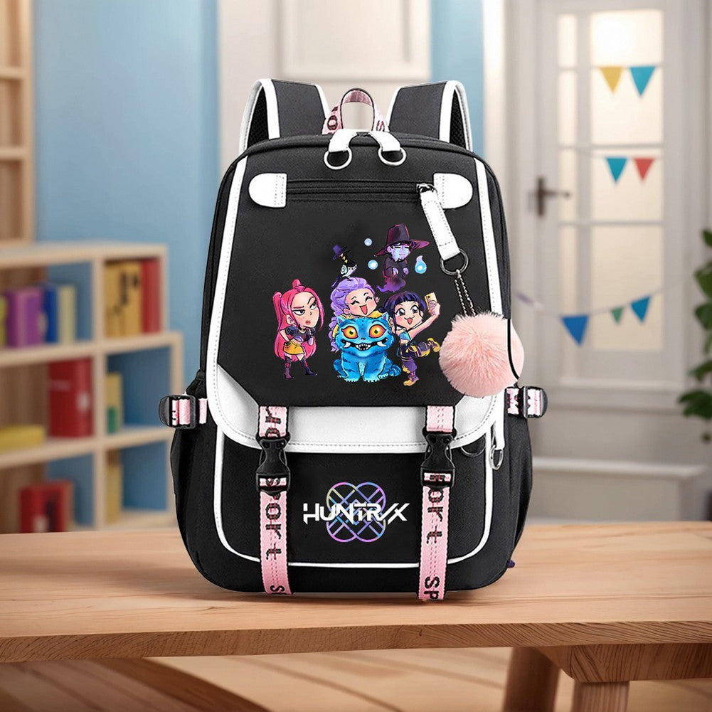 Mochila KPop Demon Hunters Mochila Demon Slayer Até 20L Durável Impermeável Mochila de Viagem Para Meninos Meninas Fãs Presente Periférico