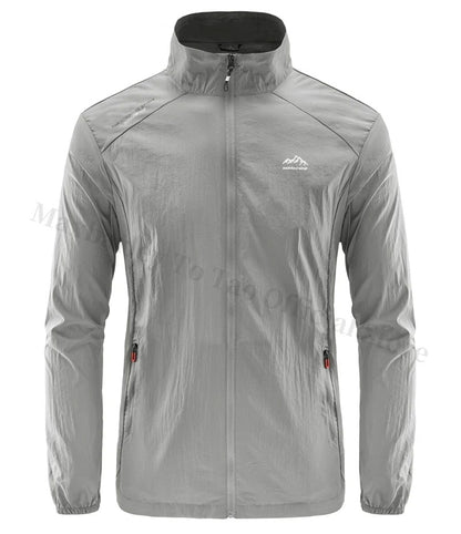 Men's Summer Skin Quick Dry Hiking Jacket Waterproof Sun UV Protection Coats Men Outdoor Sports Fishing Camping Running Jacket