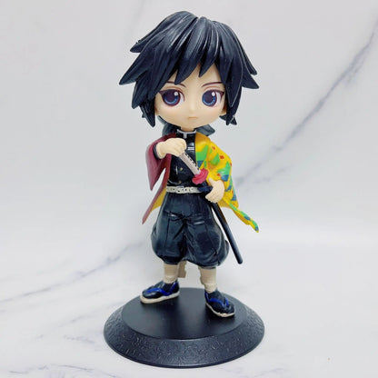 Boneco de 15cm Anime Demon Slayer Nezuko Tanjirou Zenitsu Inosuke Kyoujurou Shinobu Giyuu Qposket, Brinquedo Infantil, Presente de Natal