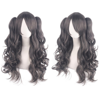 Cosplay Anime Wig Lolita Cute Lolita Double Ponytail Long Curled Hair Fake Hair Synthetic fiber wig