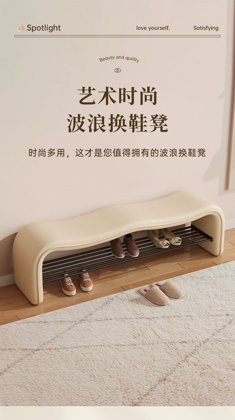 stool can be sat at the door of the home shoe stool shoe rack is integrated wave entry stool enters the door