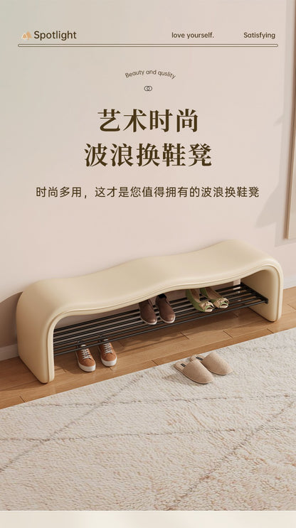 stool can be sat at the door of the home shoe stool shoe rack is integrated wave entry stool enters the door