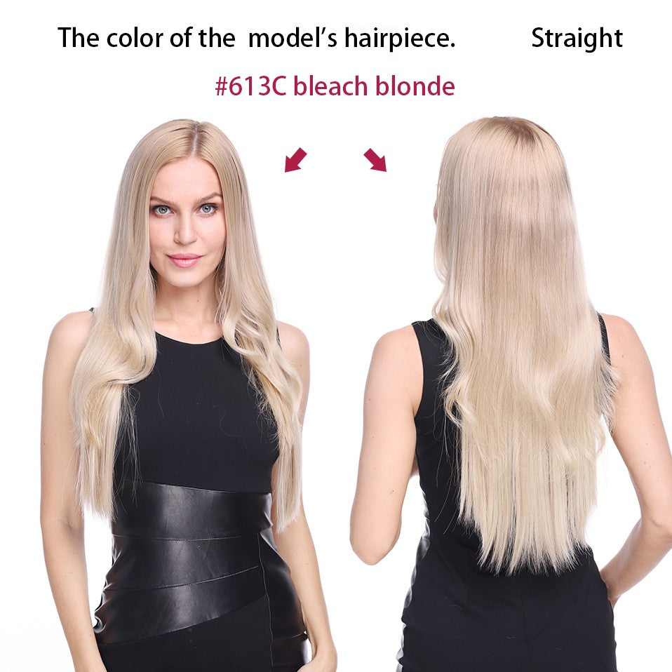 BENEHAIR Cabelo Sintético com Fio Invisível Sem Clipes Extensões de Cabelo Linha Secreta de Pesca Apliques de Cabelo Falso Para Mulheres