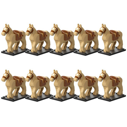 Blocos de Montar Zoológico Medieval Acessórios de Personagens Montarias Animais Cervos Elefantes Camelos Lobos Cavalos de Guerra Tijolos Brinquedos Presentes K080