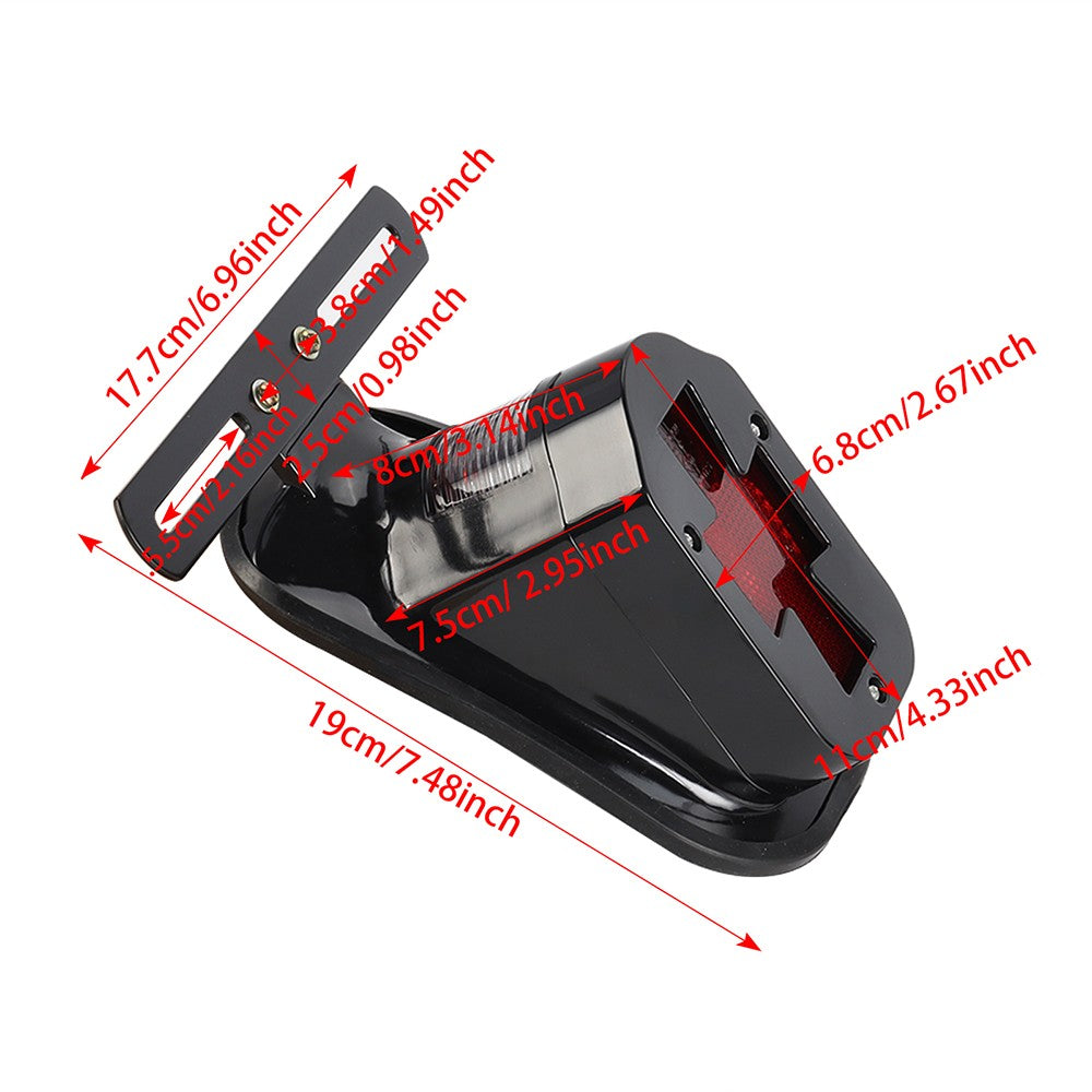 Para-lama traseiro de motocicleta com lâmpada de freio e luzes de placa Caveira Cruzada em Formato de Lápide Para Harley Chopper Bobber Personalizada