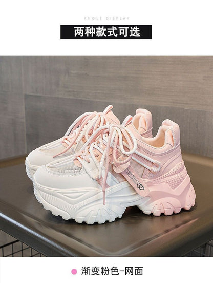 Women's Shoes Casual Shoes Spring Sneakers Platform Woman-shoes Tennis Female Fashion Thick Sole 2024 Roses Trainers Increased I