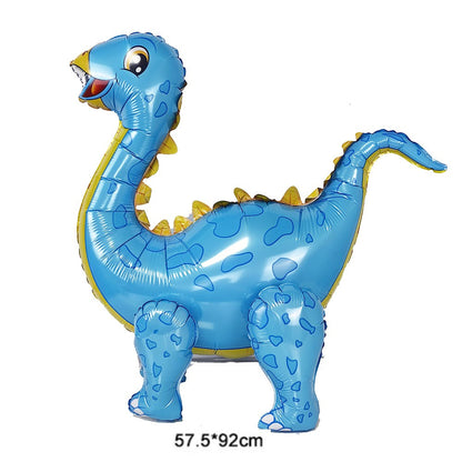Dinosaur Party Decor 32inch Dinosaur Number Balloons 1-3 Year Olds Kid Birthday Baby Shower Matte Cartoon Foil Balloon Decors