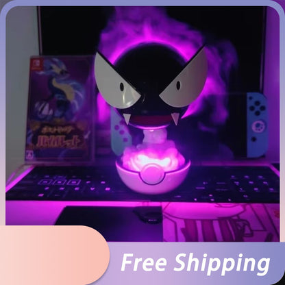 Anime Gastly Humidifier Pokemon Water Replenishing Spray Desktop Air Purifier LED Lamp Decorations Indoor Ambient Atomizer Gift?