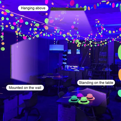 UV Black Light Lamp UV Floodlight With Magnetic LED Indoor Decor Party Atmosphere Table Lamp UV Light Halloween Party