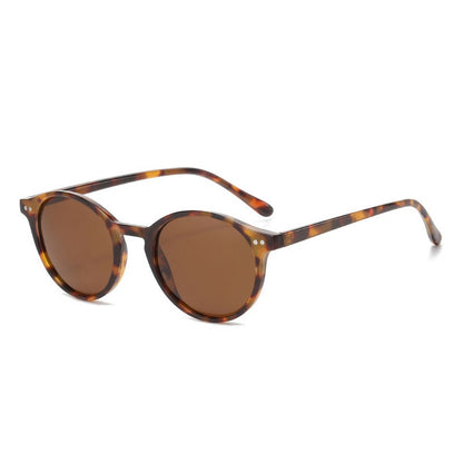 Óculos de Sol Polarizados Redondos Retrô Masculino Feminino Armação Clássica Leopardo Óculos de Sol Fashion Preto Dirigindo Masculino Feminino Goggles UV400