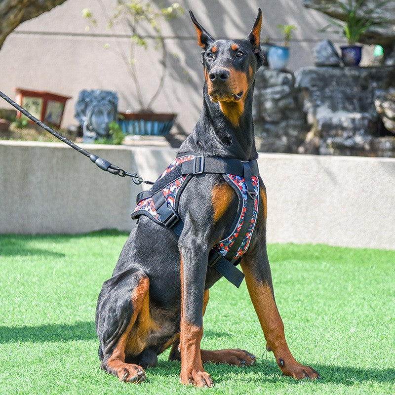 Coleira de cachorro à prova de explosão e refletiva para peitoral de cães de médio e grande porte