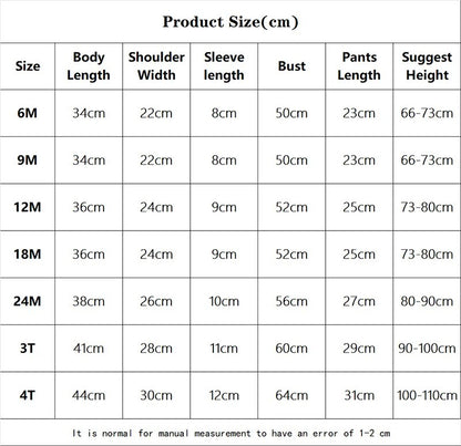 Kids Clothes Set Baby BoyGirl T-Shirt + Shorts Summer Clothing Cotton Cartoon Casual Boys Tracksuit Children Baby Clothes Set