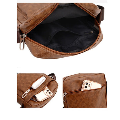 High Quality Men Shoulder Bag Men PU Leather Flaps Men's Crossbody Bags Business Flap Male Solid Messenger Bag Travel Bag