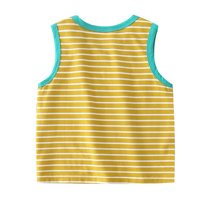 Vest+Shorts 2-Piece Clothing Set Cartoon Lion Pajamas Summer Kids Baby Boys Girls Cotton Casual Tracksuit Clothes Suit 1-6 Years