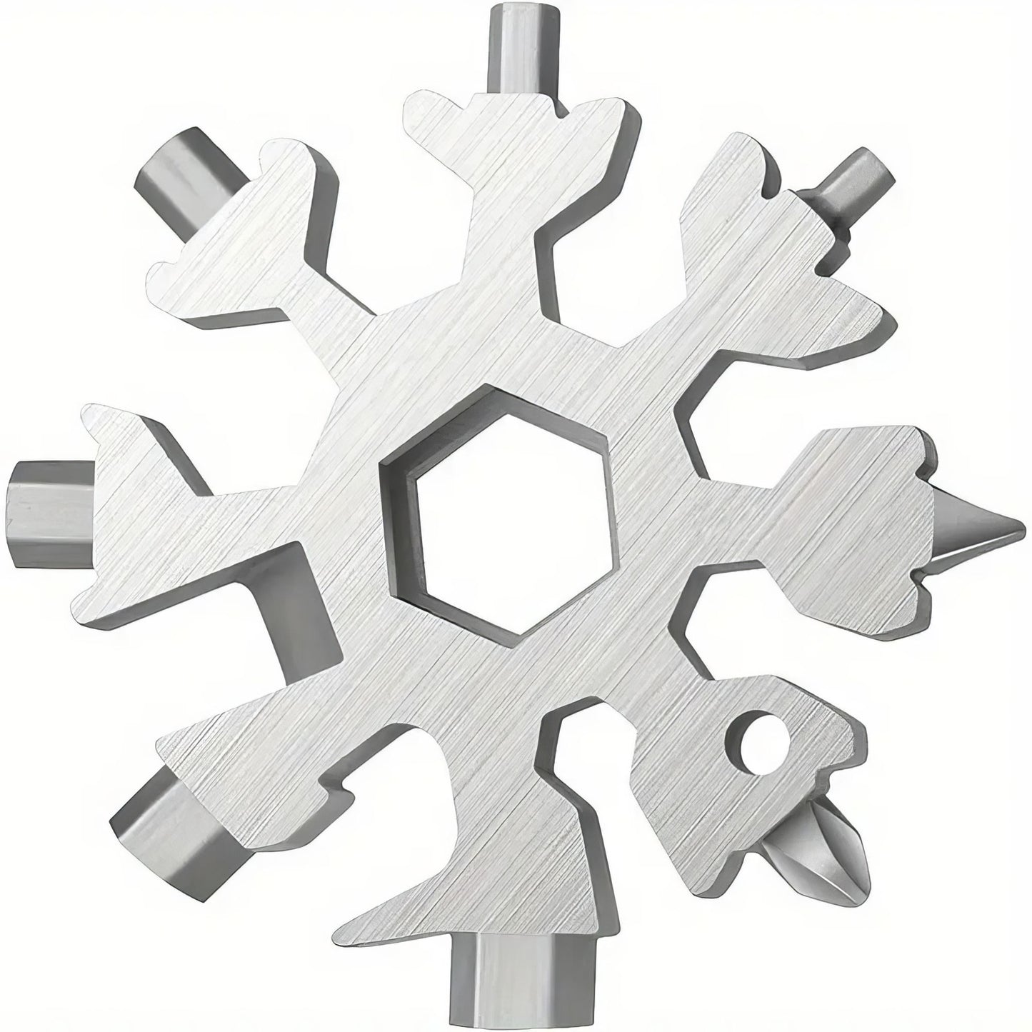 1 Ferramenta Multifuncional Floco de Neve, Abridor de Garrafas de Aço Inoxidável, Chave de Fenda, Chave Inglesa, Utensílio Essencial para Acampamento de Natal