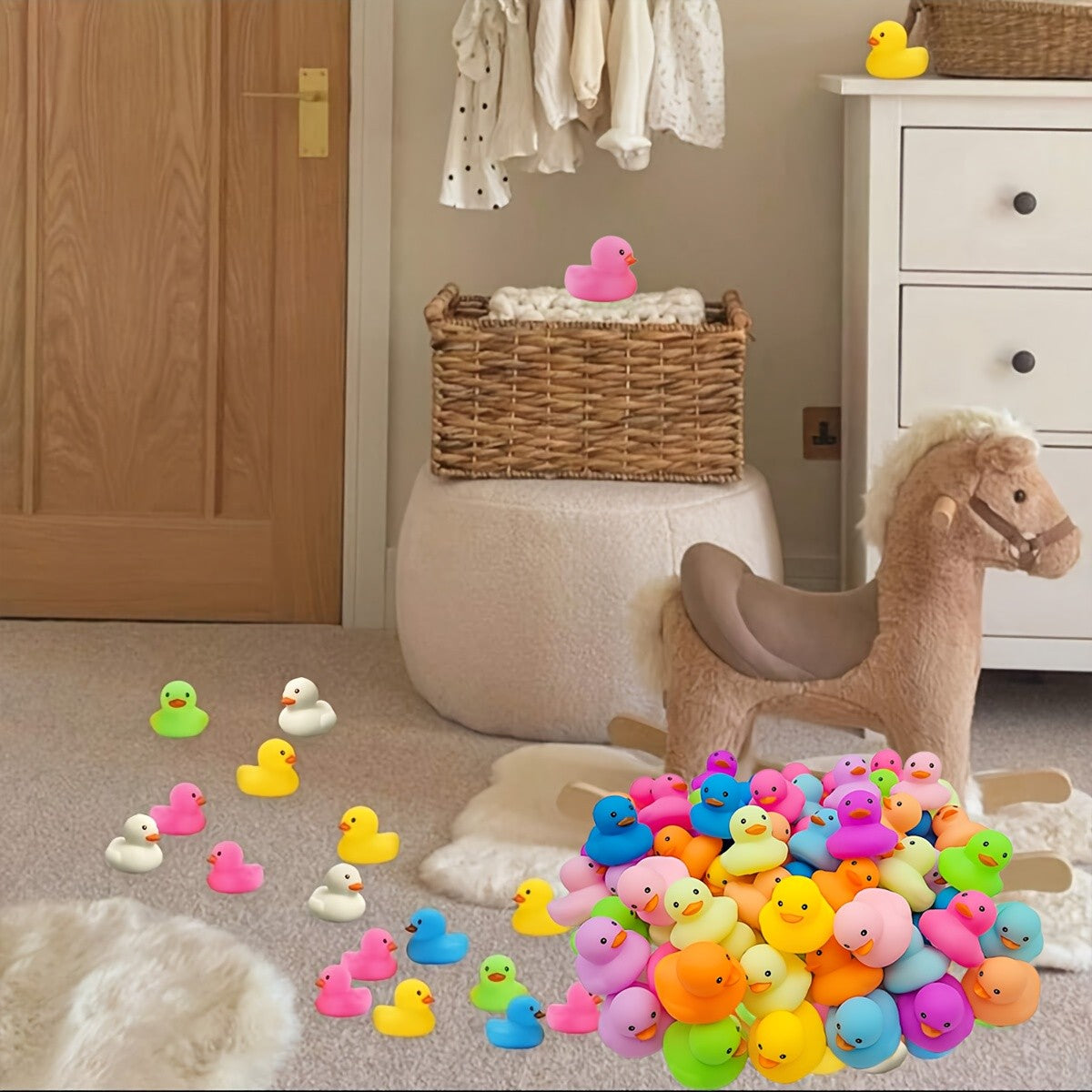 12/24 Colorful Rubber Ducks Bath and Shower Summer Beach Birthday Party Pool Party Decorations Gifts Stocking Stuffers