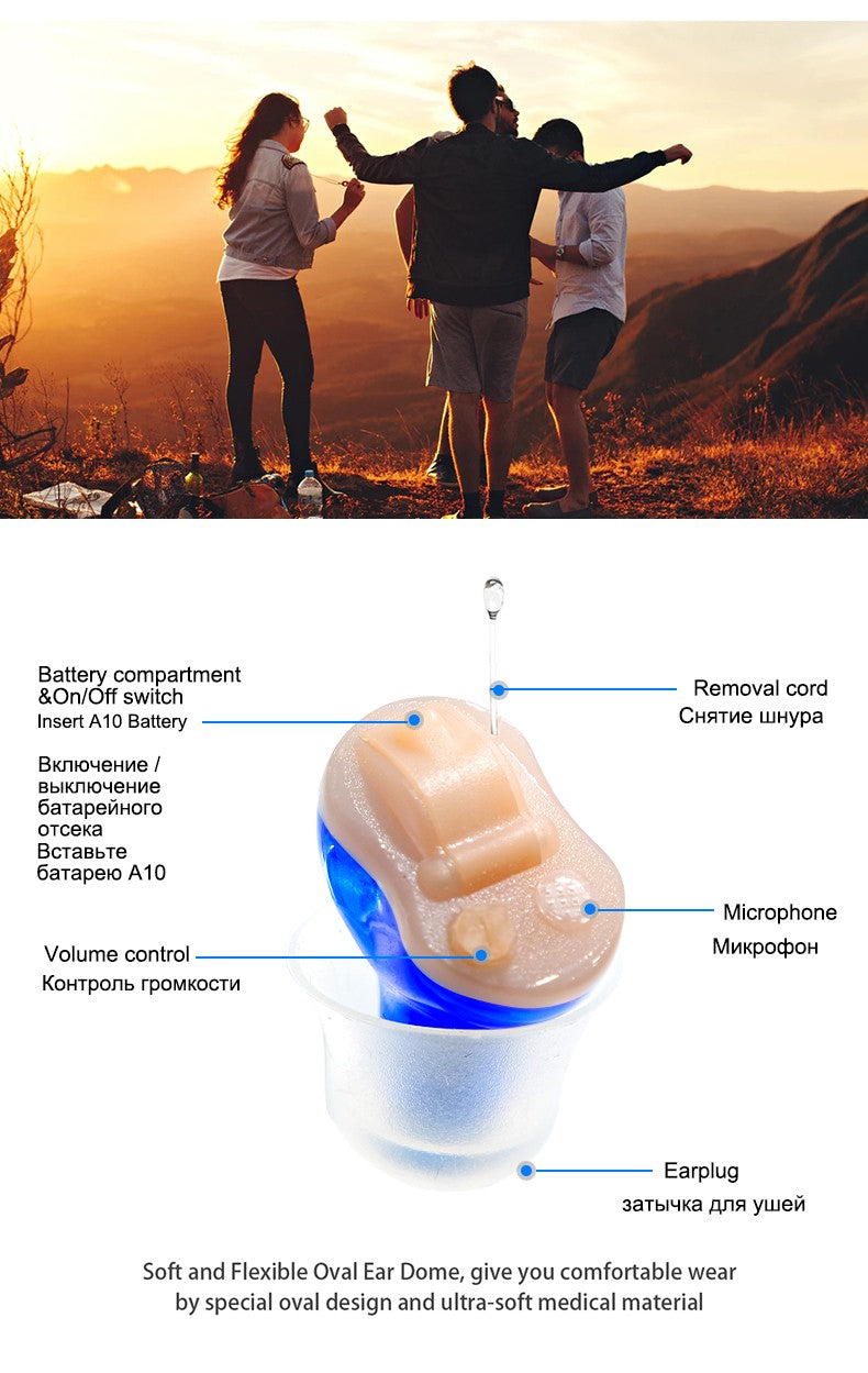 Hearing Aids Audifonos for Deafness/Elderly Adjustable J20 Micro Wireless Mini Size Invisible Ear Sound Amplifier Drop Shipping