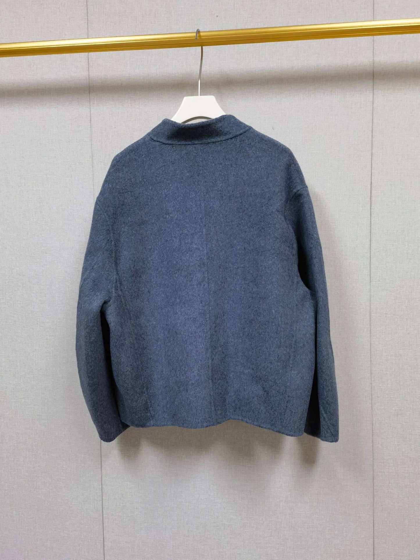 2025 Autumn Winter Fashion Women 3 Colors Single Breasted Stand Collar Coat Lady Double Sided Woolen Jacket