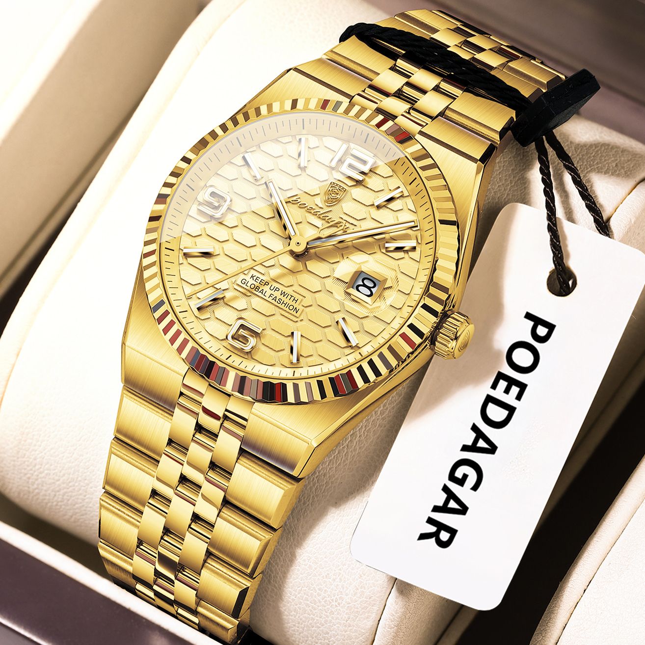 POEDAGAR Elegant Women's Watches High Quality Luxury Watch For Ladies Luminous Waterproof Date Women Quartz WristWatch Reloj+Box