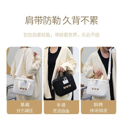 Cartoon Bear Mommy Bag Baby Feeding Bottle Cooler Bag Thermos for Children Thermal Infant Thermo Bottles Mother Kids