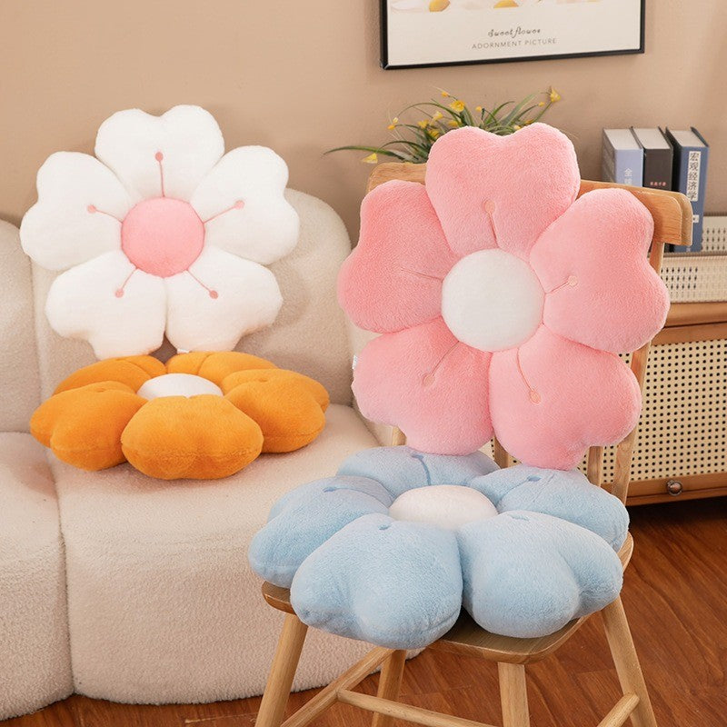 Flower Plush Throw Pillow Cute Daisy Stuffed Cushion Kawaii Sleeping Pillow Soft Office Chair Back Cushion Pet Mat Home Decor