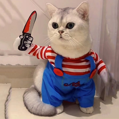 Fantasia de Halloween para Cães e Gatos Pequenos e Médios, Roupa Engraçada de Transformação Animal para Cães e Gatos, para Festas e Cosplay