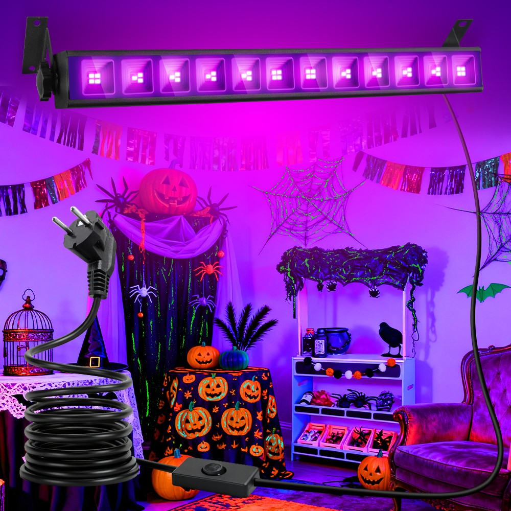 1/2/3Pack Purple LED Stage Light Bar, EU 220-240V, for Ramadan, Easter, St. Patrick's Day Holiday Party Lighting