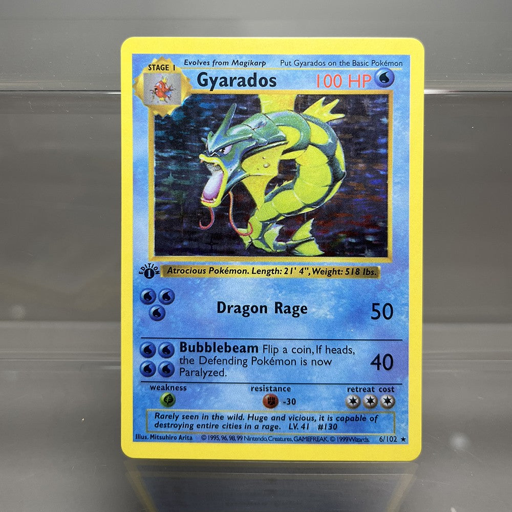 Cartas PKM 1ª Edição Charizard Blastoise Dragonite 1996 Base Set Cartas Holográficas Individuais Coleção de Cartas de Jogo Cartas Proxy PTCG