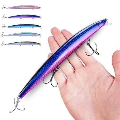 16 Cores 18cm 24g Isca Artificial Minnow Laser Crankbait Dura Plástico Grande Isca Falsa para Pesca Marítima