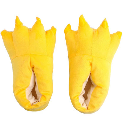 Autumn Winter Children Home Shoes Dinosaur Paw Shoes Cartoon Animal Cotton Baby Boy Girl Stitch Slippers Anime Pajamas Shoes