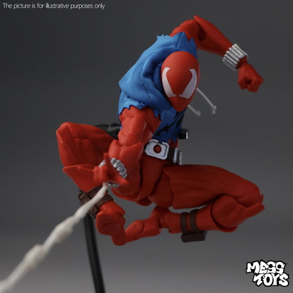 Novo Messtoys 1/12 Scale Spider Man Bonecos de Ação Herói Escarlate Brinquedo Infantil Spiderman com Colete e Moletom Roupa de Pano Modelo de Presente Brinquedo