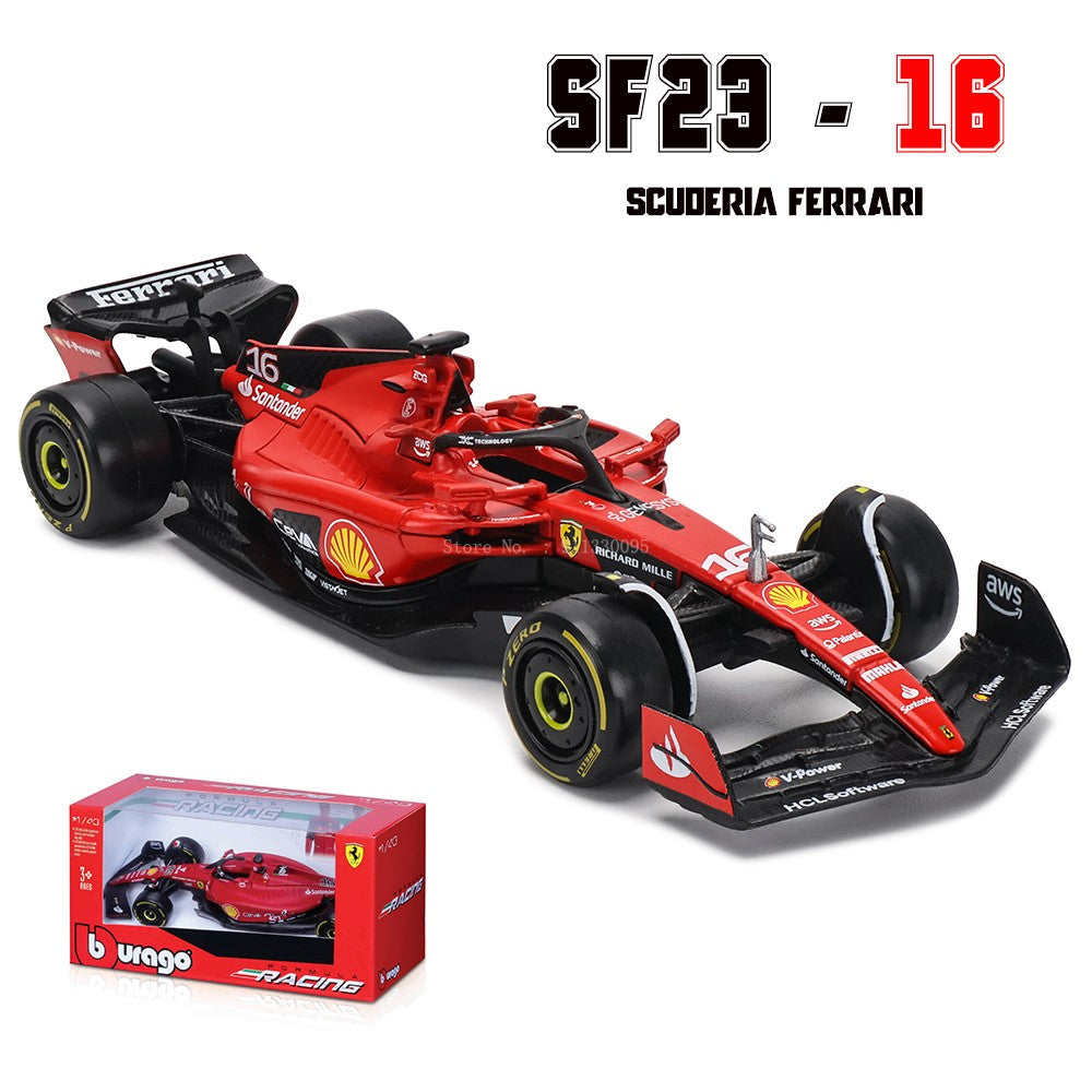 Bburago 1:43 F1 Aston Martin Aramco F1 Team AMR23 2023 #14 Alonso #18 Stroll Carro de Liga Metálica Modelo Fundido Colecionável