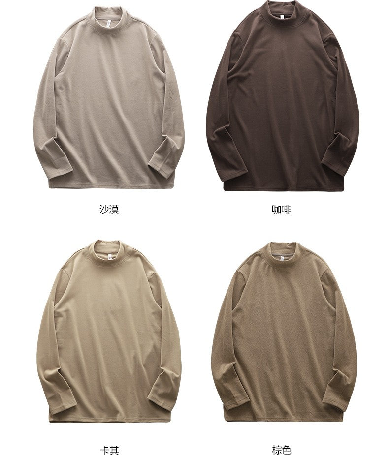 DUKEEN Dralon Mock-Neck Undershirts for Men Winter Long-Sleeve Warm Solid Color Thermal Underwear Top Heavyweight Men's Clothing