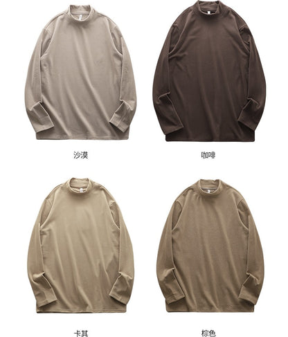 DUKEEN Dralon Mock-Neck Undershirts for Men Winter Long-Sleeve Warm Solid Color Thermal Underwear Top Heavyweight Men's Clothing