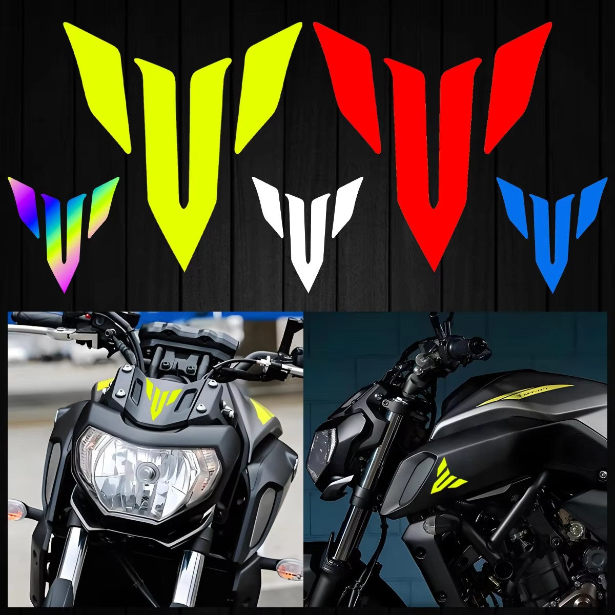 Adesivos Reflexivos de Vinil para Motocicleta com Logo MT, Acessórios para Tanque e Carroceria, Decalque para Yamaha MT-03 MT-07 MT-09 MT-10 MT 07 09 03 10