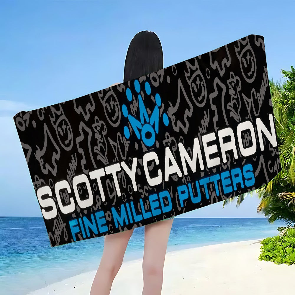 Scotty Camerons Flag Anime Beach Swimming Towel Soft Absorbent Washcloth Children's Gifts for Kids Travel Camping Gym