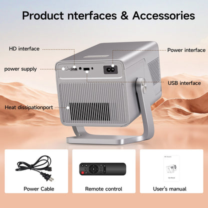 Magcubic 8K Support HD 1080P 1000ANSI X7 Projector With 5W Speaker Android 14 WiFi6 BT5.4 Outdoor Video Home Theater Projector