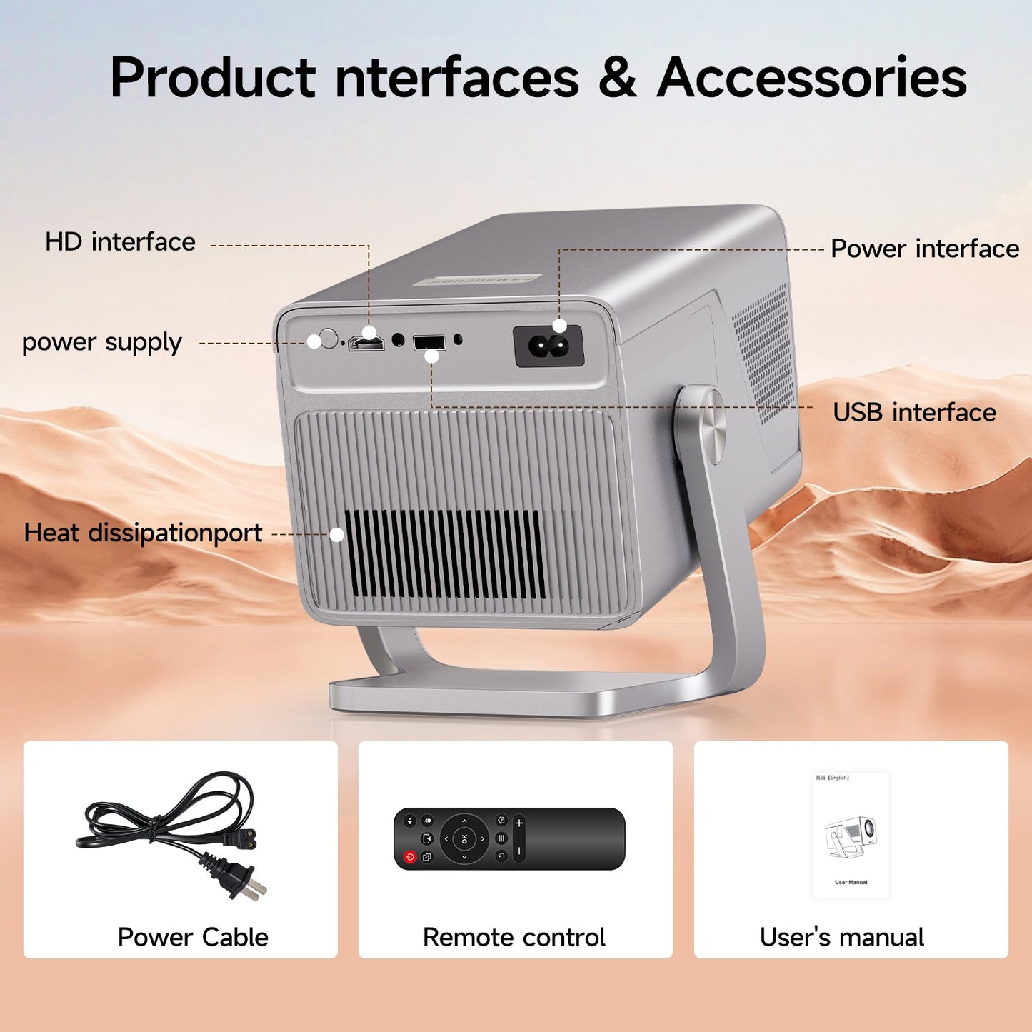 Magcubic 8K Suporte HD 1080P 1000ANSI Projetor X7 Com Alto-falante de 5W Android 14 WiFi6 BT5.4 Projetor de Home Theater e Vídeo para Uso Externo