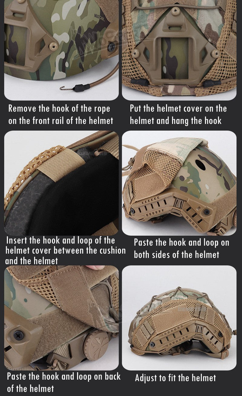 Tactical Helmet Cover for Fast MH PJ BJ Helmet Airsoft Paintball Helmet Cover