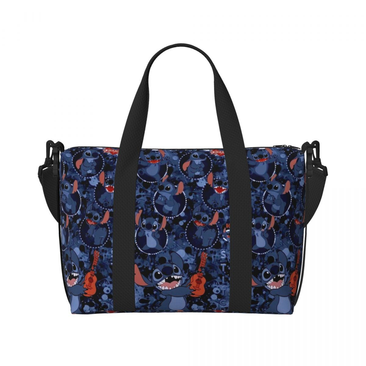 Custom Large SLilo And Stitch Cartoon Tote Bag Women Anime Shopping Shoulder Beach Gym Travel Bag