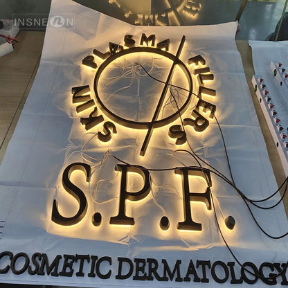 Custom Business Sign 3d Logo Led Light Business Label Advertising Shop  Signs Luminous Acrylic Signboard