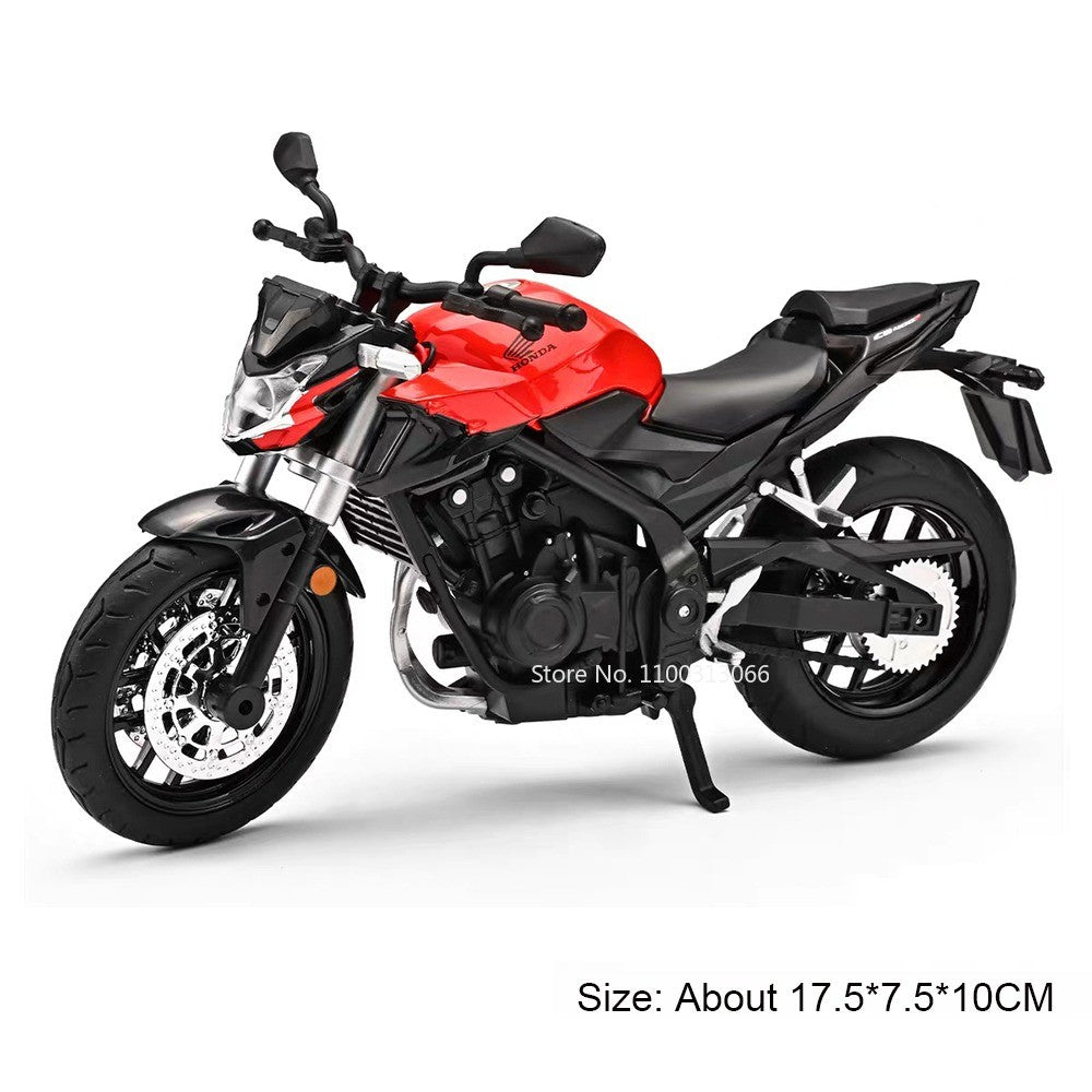 Modelos de Motocicletas 1:12 Honda CB400F R1 Carros de Brinquedo com Luz Musical Direção de Roda Miniatura de Motocicleta Ornamento de Mesa de Escritório