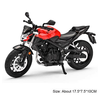 Modelos de Motocicletas 1:12 Honda CB400F R1 Carros de Brinquedo com Luz Musical Direção de Roda Miniatura de Motocicleta Ornamento de Mesa de Escritório