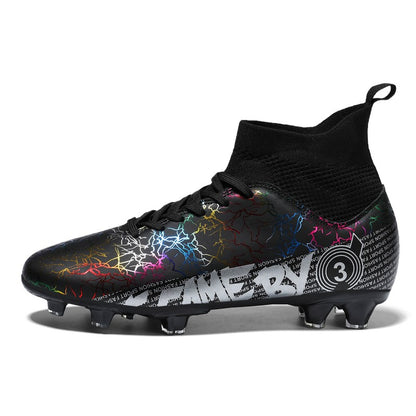 New Football Boots For Man, High Top FG/TF Soccer Shoes High Quality Kids Anti-Slip Grass Training Soccer Cleats Wide Size 31-48