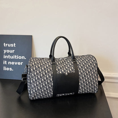 Women's Travel Totes Gym Bag Duffle Sports Fitness Business Casual Luggage Canvas Letter Handbag Outdoor Shoulder Weekend Bag