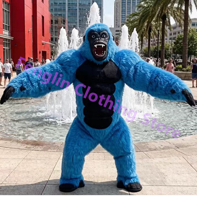 Cartoon Doll Costume 2.6-meter Inflatable Gorilla Mascot Costume Cartoon Doll King Kong Plush Party Advertisement and Role Playi