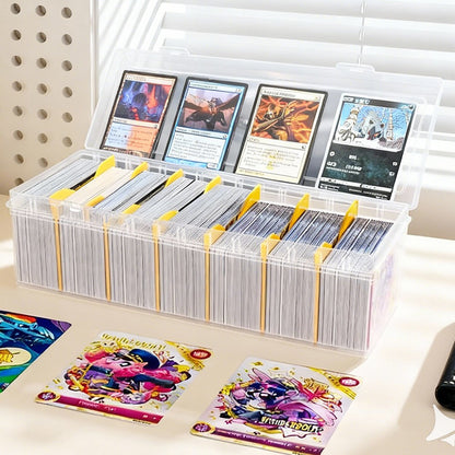 Caixa de armazenamento para cartas de cards de 800+ MTG TCG, caixa organizadora transparente compartimentada para baralho, suporte para cartas PKM e Yogioh