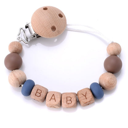 Baby Personalised Name Silicone Pacifier Clips Chain Wholesale 1Pcs Baby Nipple Pacifier Chain Cartoon Shape Holder