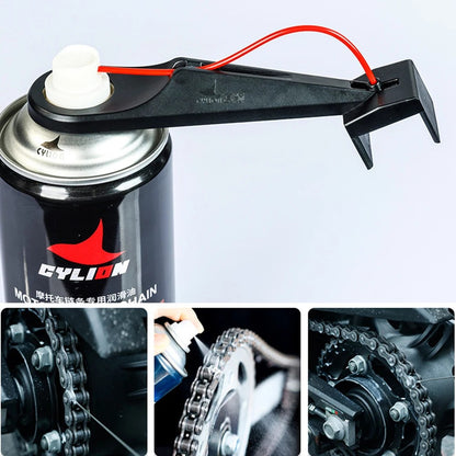 1/2PCS Lubrificador de Corrente de Moto Pulverizador Lubrificante Ferramenta Lubrificadora Cera de Corrente Sem Sujeira Anexo de Limpador de Corrente Aplicador de Óleo de Corrente