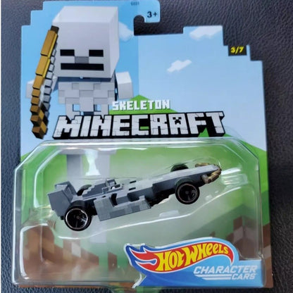Hot Wheels Minecraft Series Genuínos, Carrinho de Brinquedo, Ornamento de Mesa, Colecionáveis, Presentes de Feriado, Em Estoque